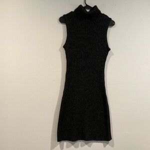 Gas Co Dark Gray Sweater Dress - Stretch - Slightly Heathered - Size Large